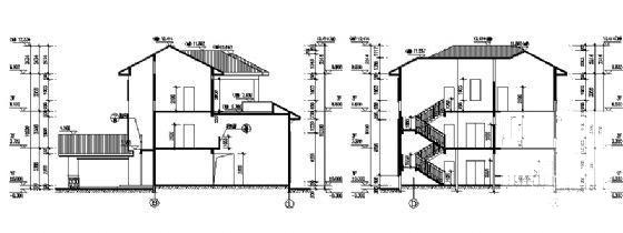 3层框剪结构别墅建筑CAD施工图纸 - 4