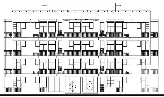 4层宿舍楼建筑CAD施工图纸 - 3