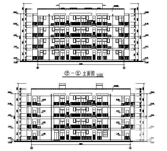 4层宿舍楼建筑CAD施工图纸 - 4