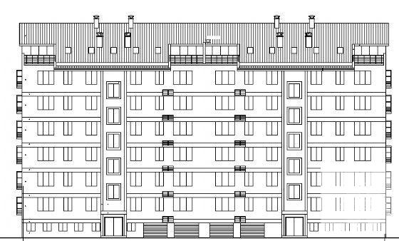 6层住宅楼建筑CAD施工图纸 - 2