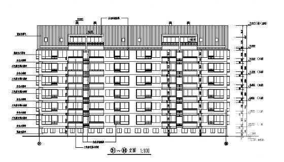 6层住宅楼建筑CAD施工图纸 - 3