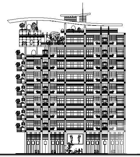 11层住宅楼建筑方案设计CAD图纸 - 4