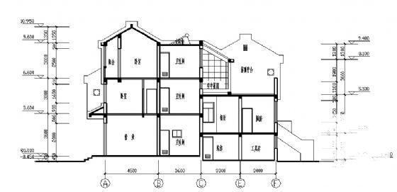 小面宽联建房户型建筑CAD图纸 - 2