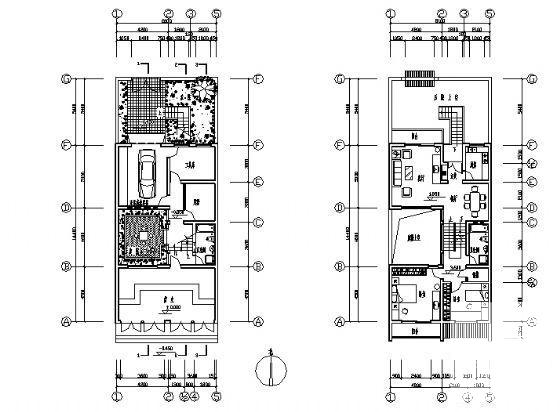 小面宽联建房户型建筑CAD图纸 - 4