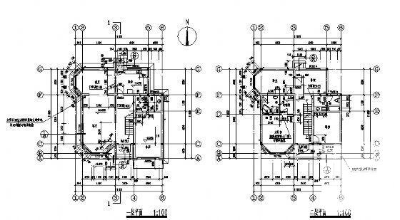 带阁楼的2层乡村小别墅建筑方案设计CAD图纸 - 2