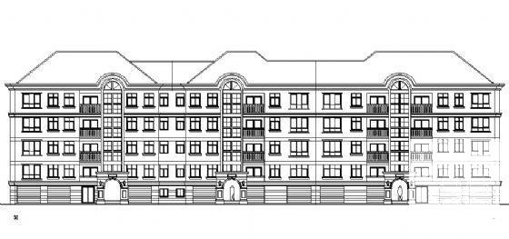 小区10号住宅建筑方案设计CAD图纸 - 1
