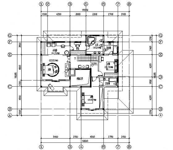 别墅C5户型建筑方案设计CAD图纸 - 3