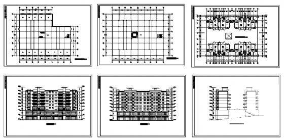 火车站广场8层沿街住宅楼建筑方案设计CAD图纸 - 2