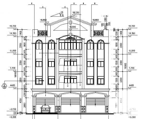 4层别墅式私宅建筑施工CAD图纸（砌体结构） - 2