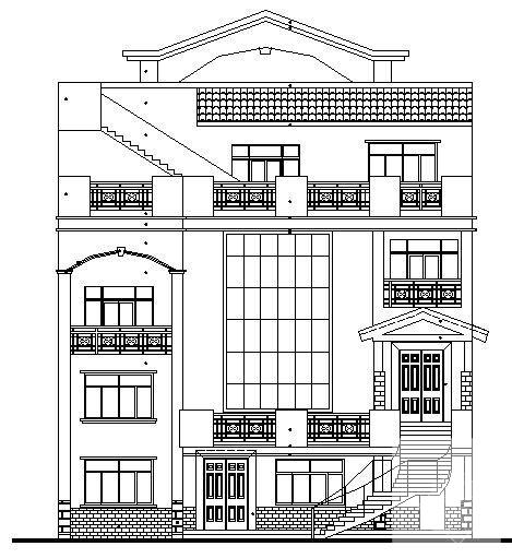 4层别墅式私宅建筑施工CAD图纸（砌体结构） - 3
