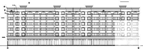 1层商用的6层商住公寓建筑CAD施工图纸 - 2