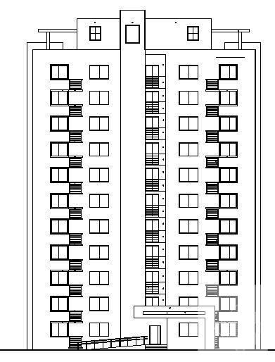 塔式高层CAD施工图纸 - 1