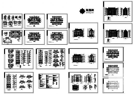 精美6层住宅楼建筑施工CAD图纸 - 1