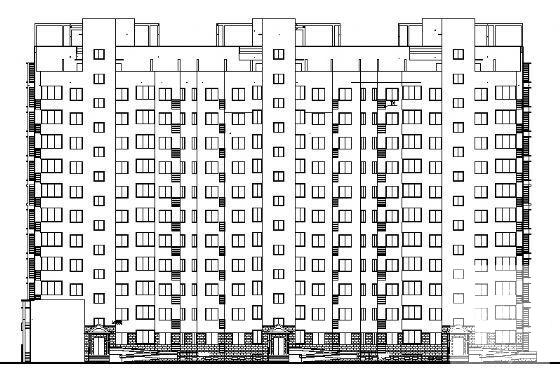 12层板式住宅楼建筑方案设计图纸（剪力墙结构） - 1