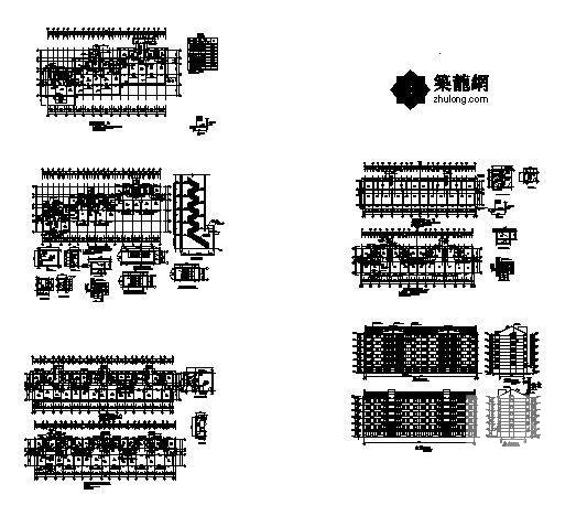 框剪结构7层住宅楼建筑CAD施工图纸 - 1