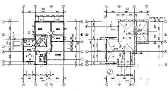 小型3层别墅建筑施工CAD图纸 - 3