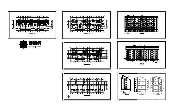 跃层组合的7层住宅楼建筑设计方案（框剪结构） - 2