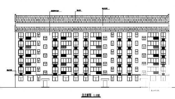 跃层组合的7层住宅楼建筑设计方案（框剪结构） - 4