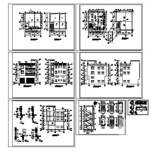 临街4层小住宅楼建筑CAD施工图纸 - 1