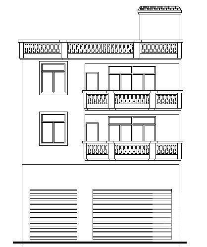 临街4层小住宅楼建筑CAD施工图纸 - 4