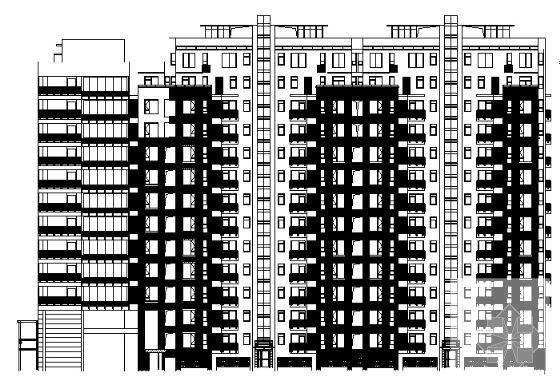 13层万科高层住宅楼建筑方案设计图纸（框剪结构） - 4