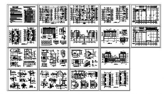5层商住楼建筑CAD施工图纸 - 1