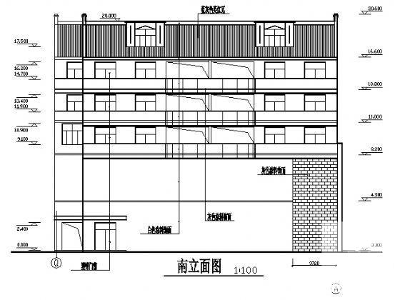 5层商住楼建筑CAD施工图纸 - 4