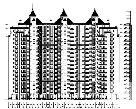 东海花园二期18层4号楼建筑施工CAD图纸（框架结构） - 2