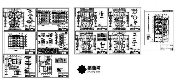 6层住宅楼建筑CAD施工图纸 - 1