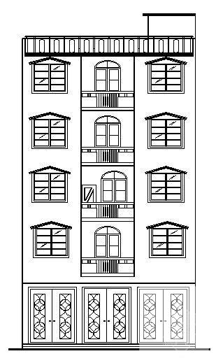 5层私人住宅楼建筑CAD施工图纸 - 2