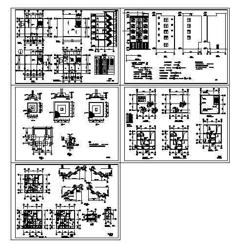 5层私人住宅楼建筑CAD施工图纸 - 3