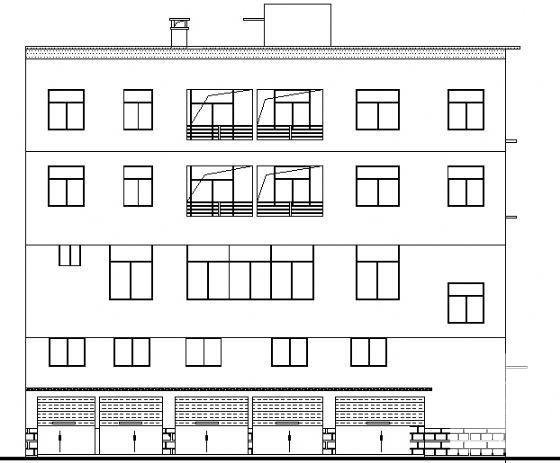 不规则住宅建筑施工CAD图纸（砖混结构） - 3