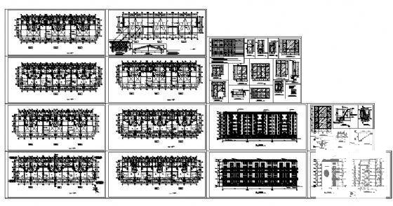 23.4米7层复式砖混结构商品房建筑施工CAD图纸 - 1