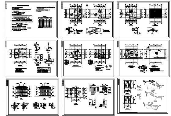 龙城3层民居建筑、结构CAD施工图纸 - 1