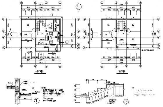 龙城3层民居建筑、结构CAD施工图纸 - 3
