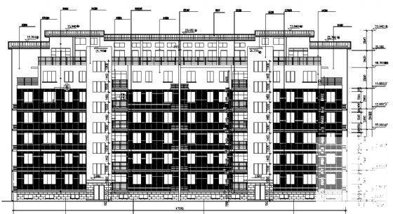 7层框架结构住宅楼建筑施工CAD图纸 - 2