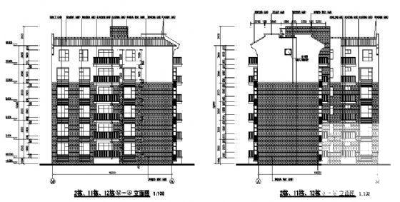 6层框架剪力墙结构组合住宅楼建筑CAD施工图纸 - 3