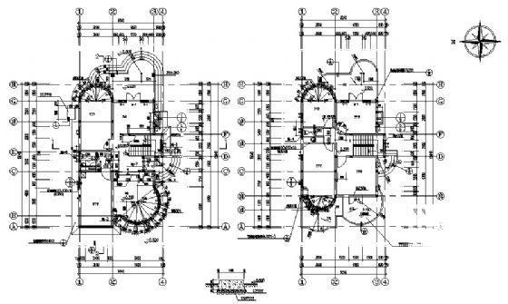 2层别墅建筑、结构CAD施工图纸（砌体结构） - 1