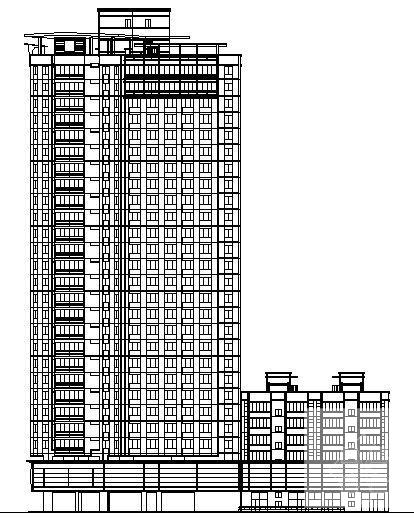 框剪结构高层住宅楼设计方案设计CAD图纸 - 1