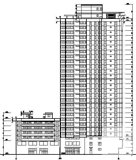框剪结构高层住宅楼设计方案设计CAD图纸 - 3