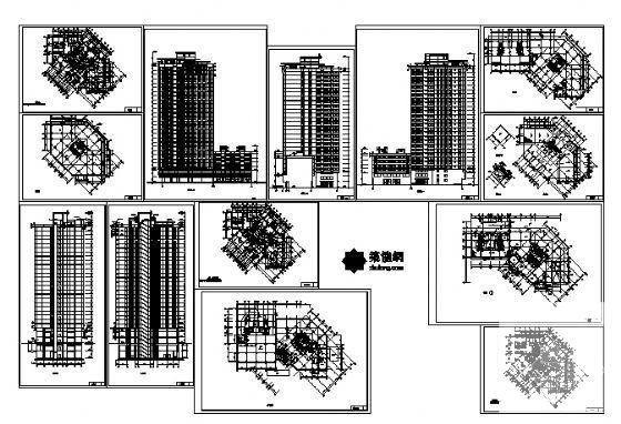 框剪结构高层住宅楼设计方案设计CAD图纸 - 4