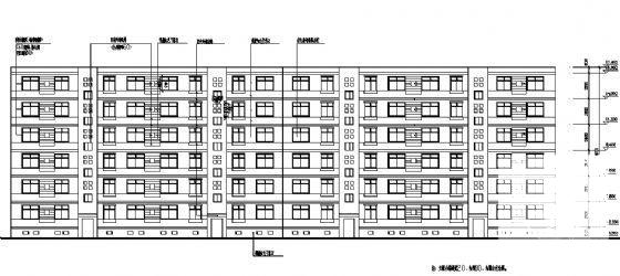 6层住宅楼建筑CAD施工图纸 - 1