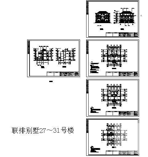 双拼别墅建筑CAD施工图纸 - 1