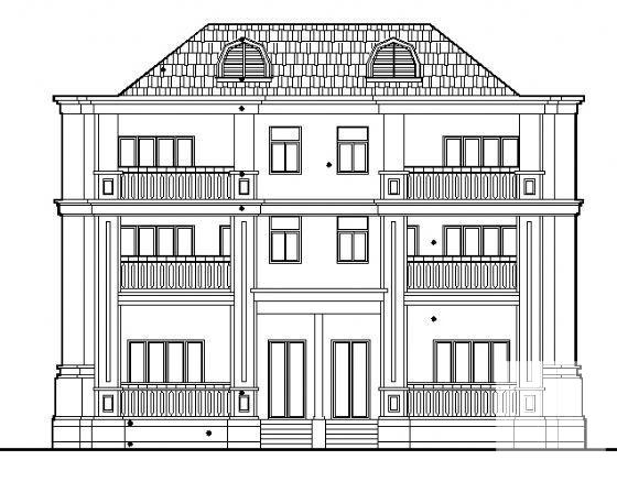 双拼别墅建筑CAD施工图纸 - 3