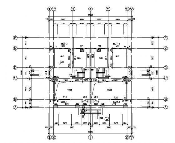 双拼别墅建筑CAD施工图纸 - 4