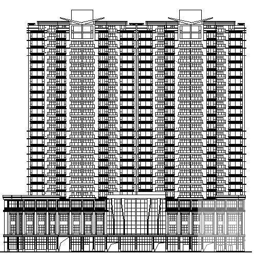 框剪结构都市华庭高层住宅楼建筑施工CAD图纸 - 4