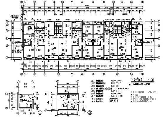 7层底框结构多层住宅楼建筑施工CAD图纸 - 2