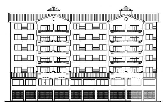 7层底框结构多层住宅楼建筑施工CAD图纸 - 4