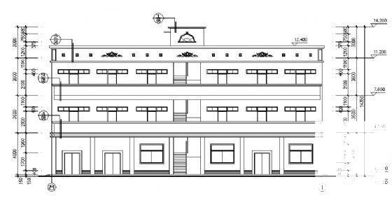 多层宿舍楼建筑CAD施工图纸 - 1