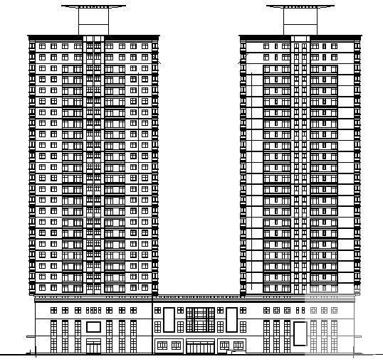 地上26层地下2层商住楼建筑设计CAD施工图纸 - 4